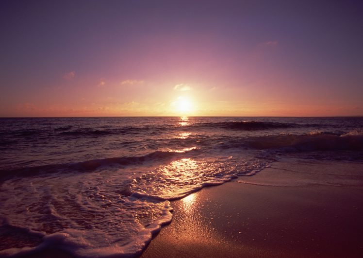 beach, Sea, Ocean, Beauty, Sky, Cloud, Sunset HD Wallpaper Desktop Background
