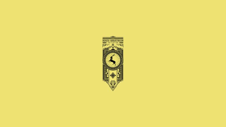game, Of, Thrones, Song, Of, Ice, And, Fire, Baratheon, Minimal, Yellow HD Wallpaper Desktop Background