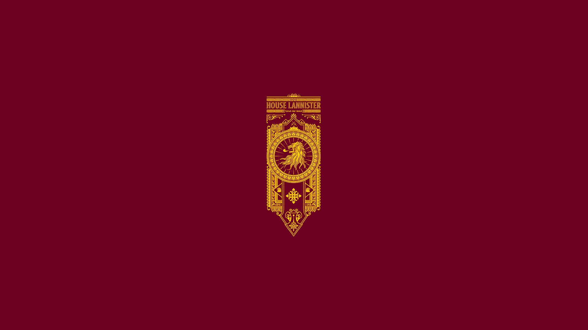 game, Of, Thrones, Song, Of, Ice, And, Fire, Lannister, Minimal Wallpaper