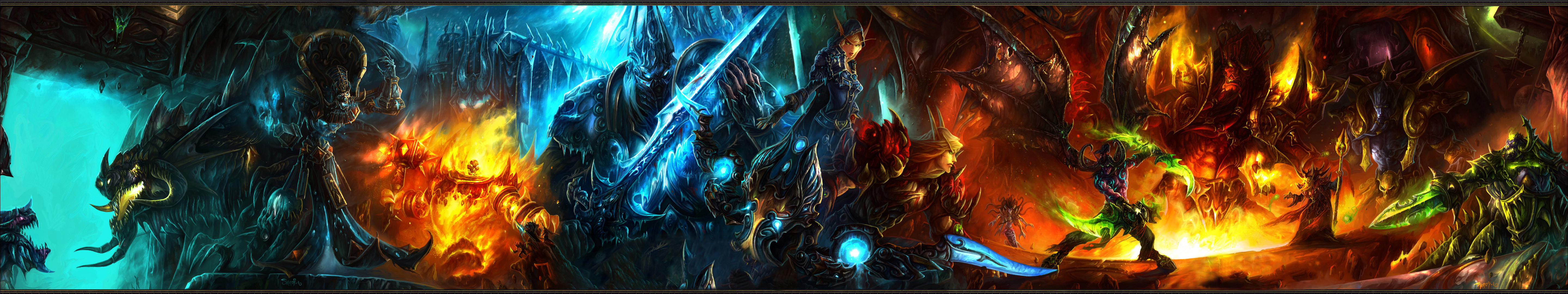 warhammer, Monitor, Dual, Screen, Fantasy, Warriors, Battles, Weapons, Sword Wallpaper