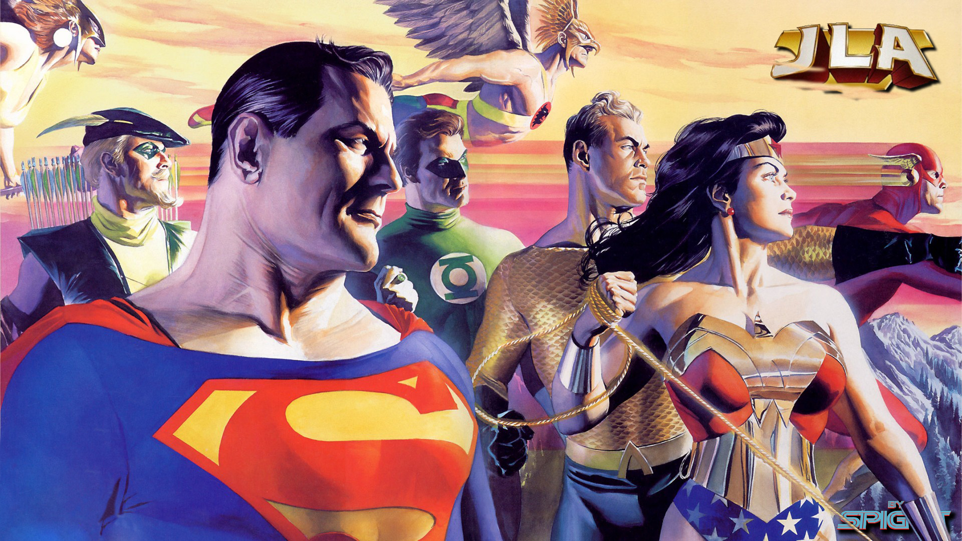 justice, League, Dc, Green, Arrow, Superman, Wonder, Woman, The, Flash, Aquaman Wallpaper