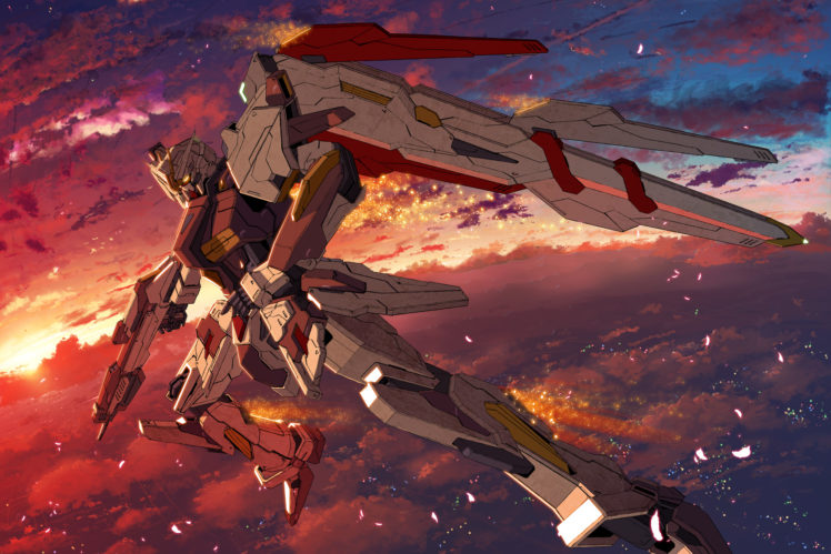 gun, Mecha, Mobile, Suit, Gundam, Sky, Starlight,  stack , Tagme, Weapon HD Wallpaper Desktop Background