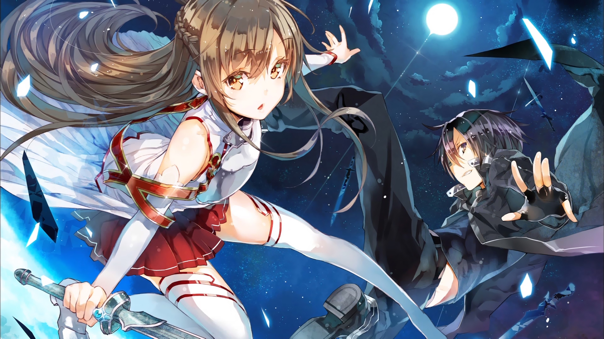 kirigaya, Kazuto, Sword, Art, Online, Thighhighs, Yuugen, Yuuki, Asuna Wallpaper