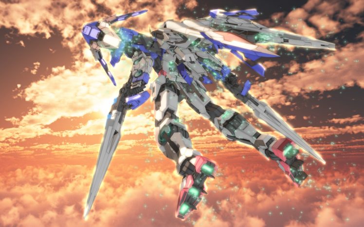 clouds, Gun, Mecha, Mobile, Suit, Gundam, Mobile, Suit, Gundam, 00, Sky, Weapon, Zefai HD Wallpaper Desktop Background