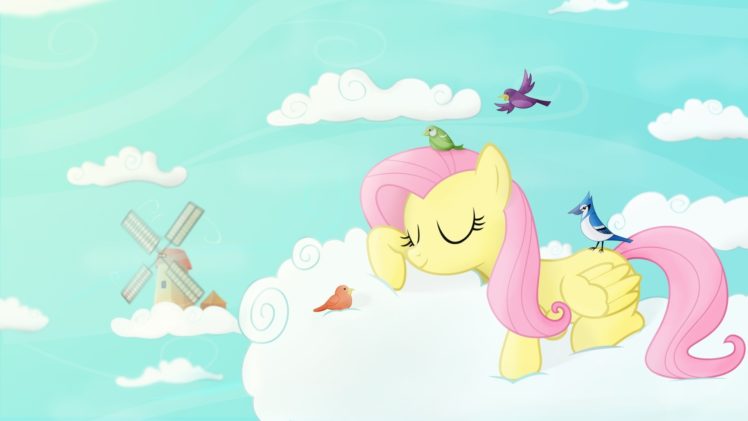 clouds, Sleeping, Fluttershy, Ponies, My, Little, Pony , Friendship, Is, Magic HD Wallpaper Desktop Background