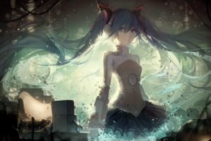 vocaloid, Hatsune, Miku, Headphones, Odds, And, Ends, Rella, Twintails