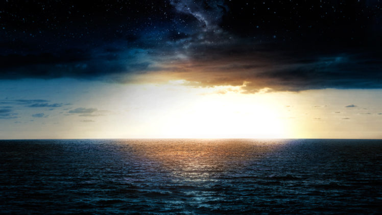 cloud, Atlas, Stars, Sky, Sea, Ocean, Sunset HD Wallpaper Desktop Background
