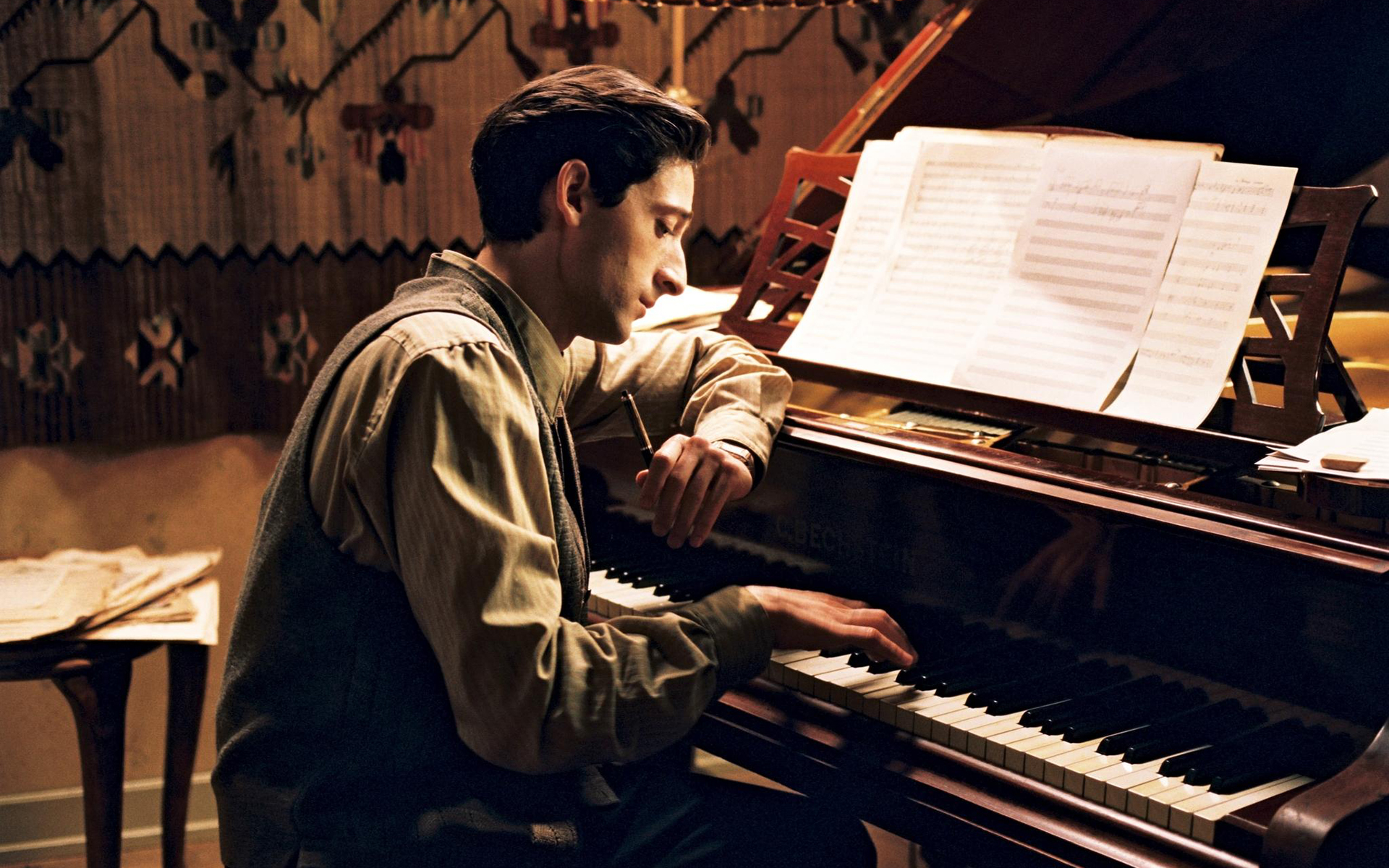 the, Pianist, Piano, Adrien, Brody Wallpaper