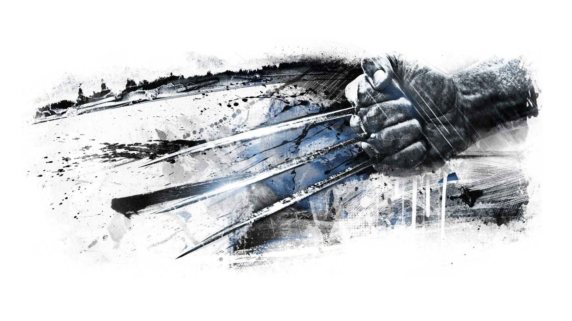 wolverine, Drawing, Hand, Claws, White, Superhero Wallpaper