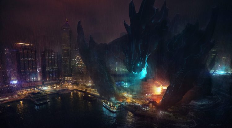 pacific, Rim, Film, Monster, Coast, Rain, Night, Movie, Cities, Fantasy,  City, Sci fi Wallpapers HD / Desktop and Mobile Backgrounds