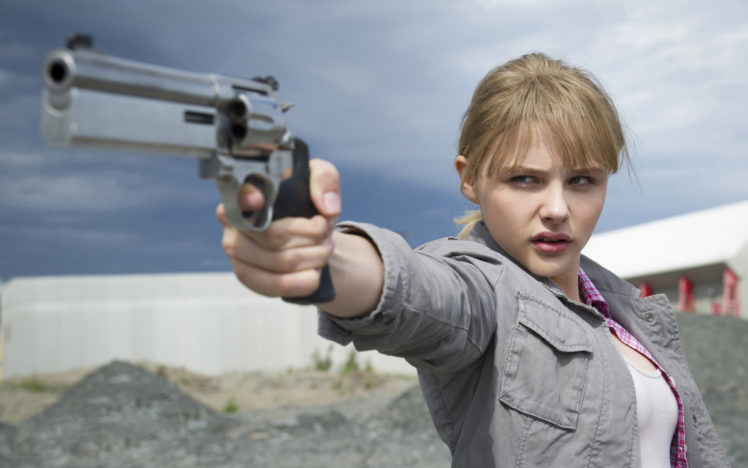chloe, Moretz, Handgun, Blonde, Kick, Ass, Weapon, Gun, Pistol HD Wallpaper Desktop Background