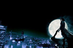 cityscapes, Architecture, Moon, Kate, Beckinsale, Buildings, Underworld, Vampires, Rooftops