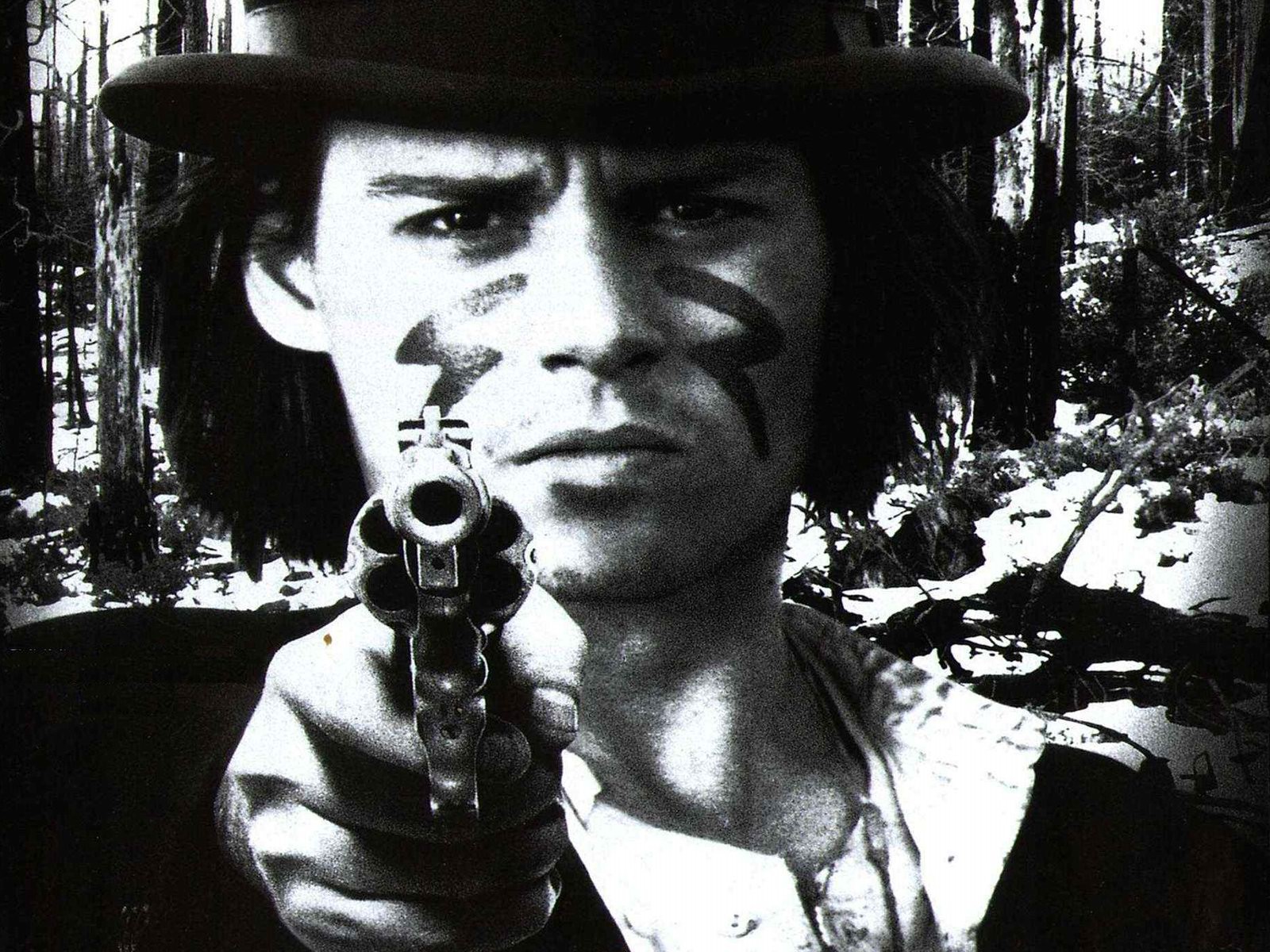 black, And, White, Trees, Movies, Forests, Revolvers, Film, Johnny, Depp, Monochrome, Hats, Dead, Man, Faces, Dead, Man,  movie , Firearms Wallpaper