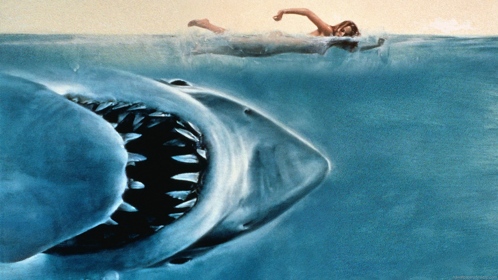 movies, Sharks, Jaws, Digital, Art, Movie, Posters, Fan, Art, Steven, Spielberg Wallpaper