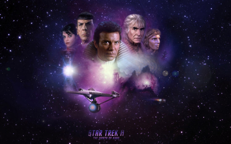 star, Trek, Sci fi, Action, Adventure, Wrath of khan, Wrath, Khan, Spaceship, Stars, Space, Poster HD Wallpaper Desktop Background