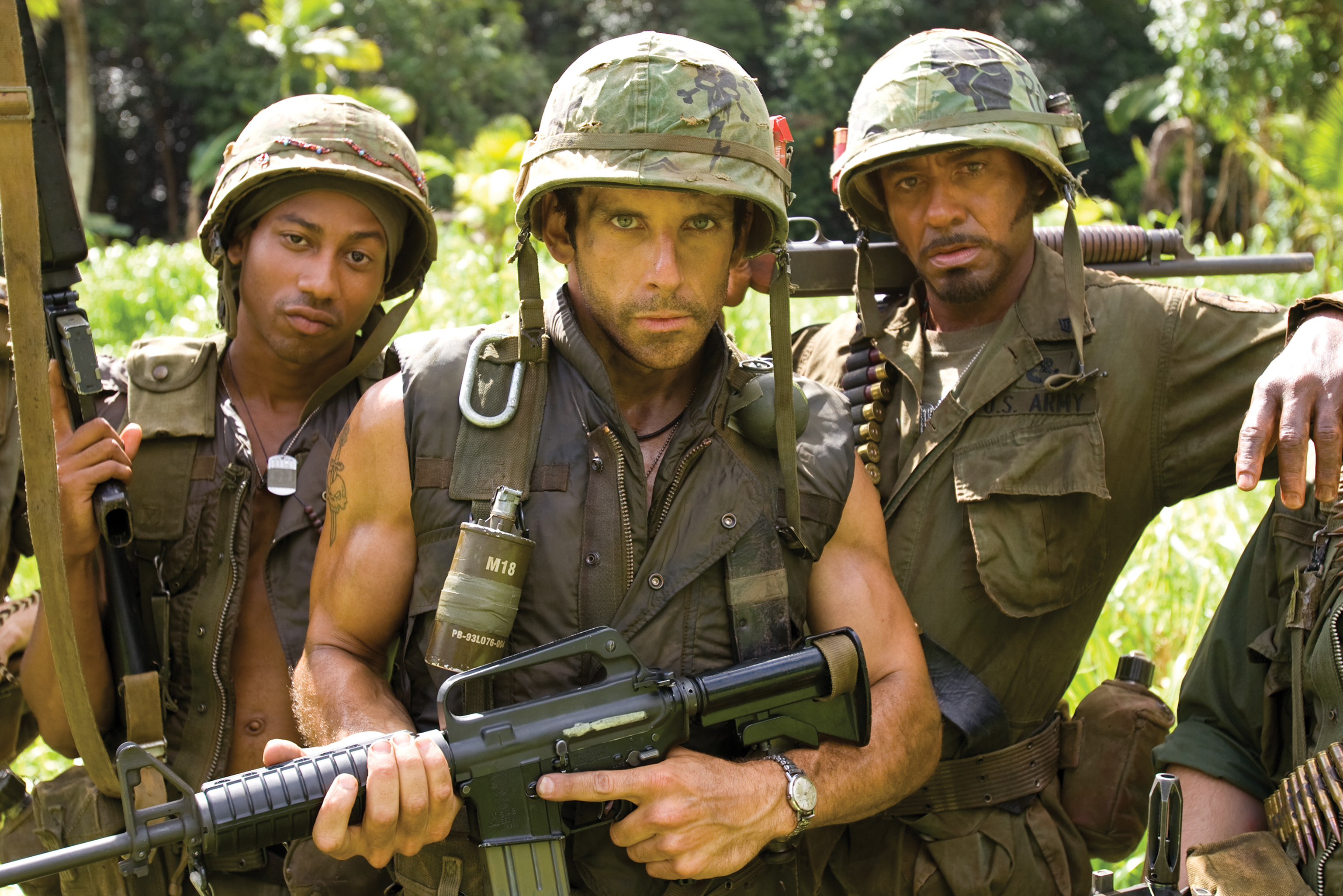 tropic, Thunder, Action, Comedy, Military, Weapon Wallpaper