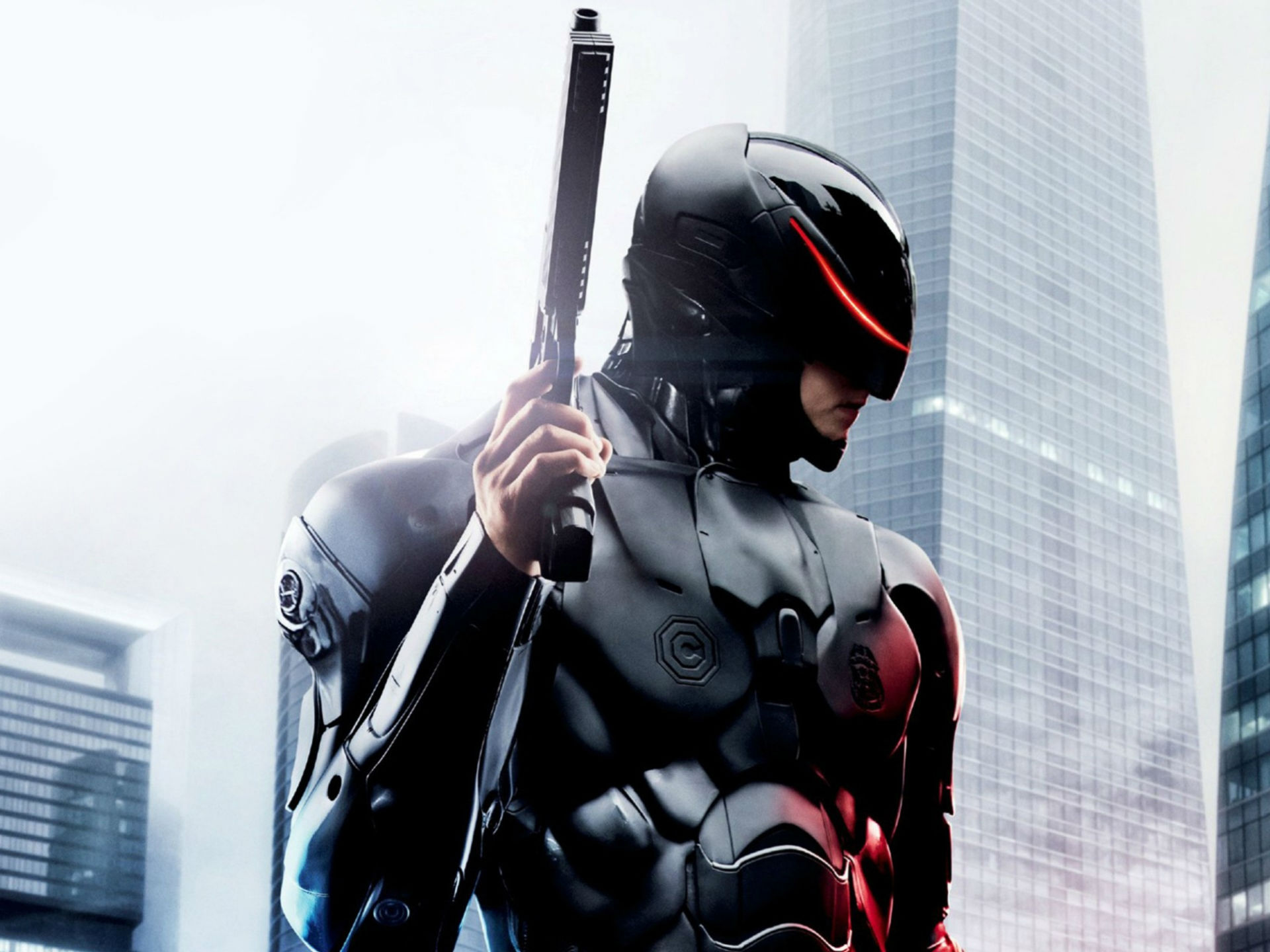 robocop, Sci fi, Cyborg, Robot, Warrior, Armor, Weapon, Gun, Pistol, Mask, Fj Wallpaper