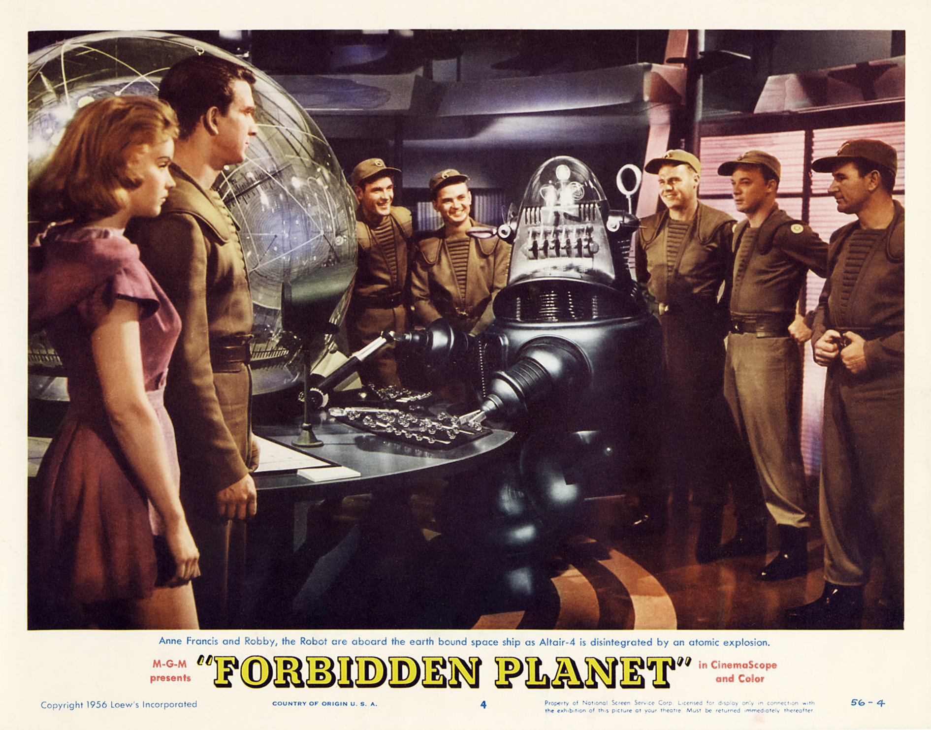 forbidden, Planet, Action, Adventure, Sci fi, Robot, Poster, Yr Wallpaper