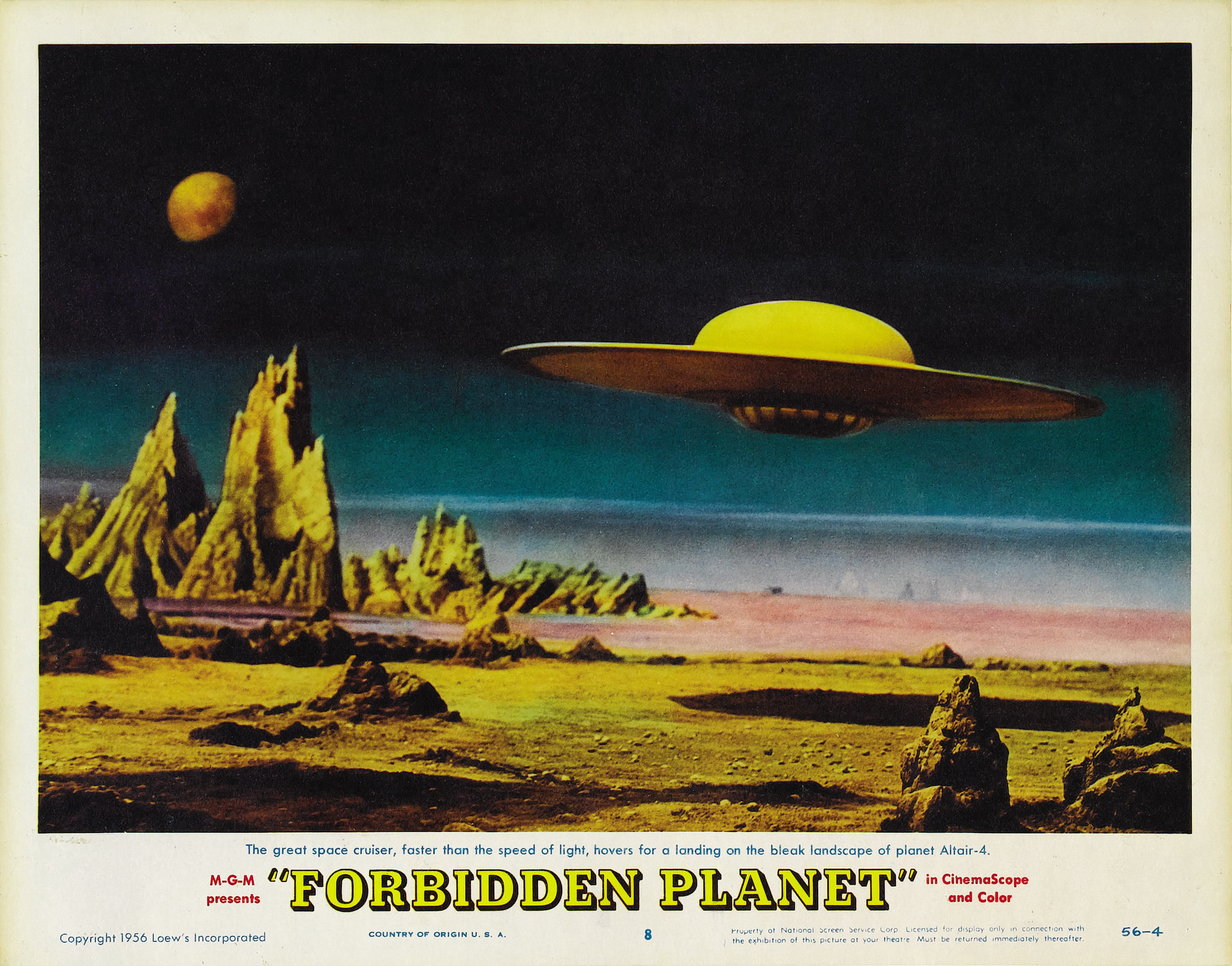 forbidden, Planet, Action, Adventure, Sci fi, Spaceship, Poster Wallpaper