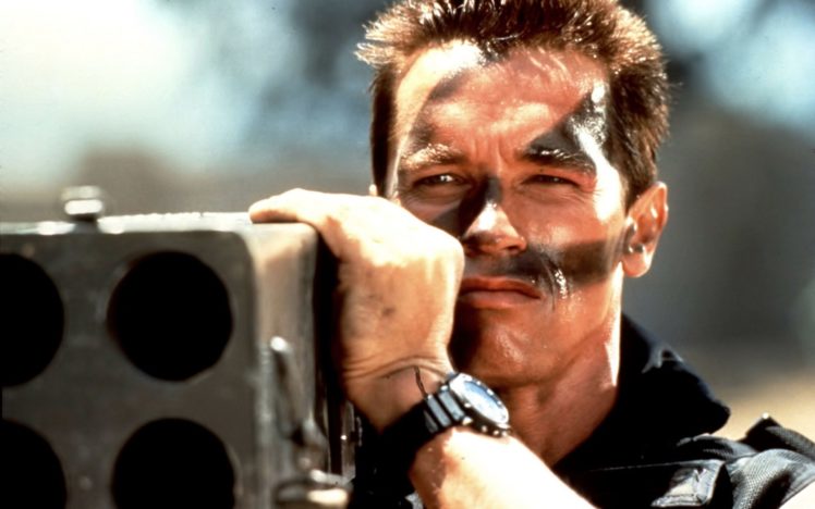 commando, Arnold schwarzenegger, Schwarzenegger, Military, Weapons, People, Men, Males HD Wallpaper Desktop Background