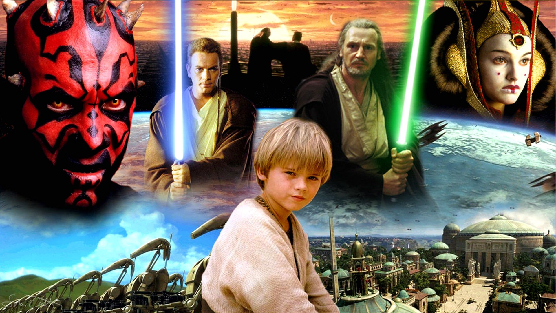 star, Wars, Phantom, Menace, Sci fi, Futuristic, Action, Adventure Wallpaper