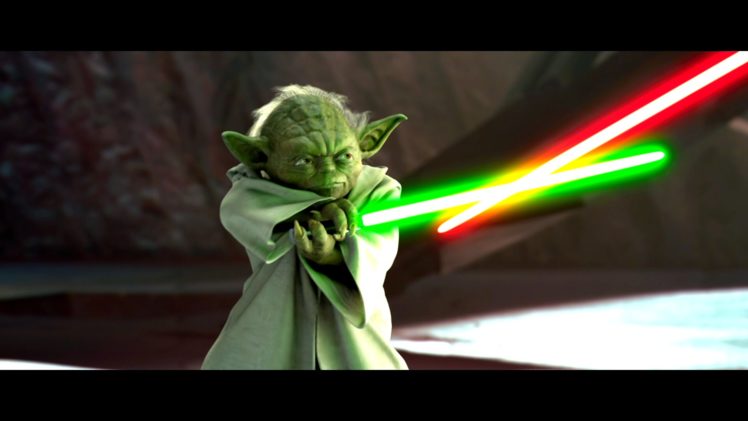 star, Wars, Attack, Clones, Sci fi, Action, Futuristic, Movie, Film, Warrior, Yoda, Weapon, Lightsaber, Sword HD Wallpaper Desktop Background