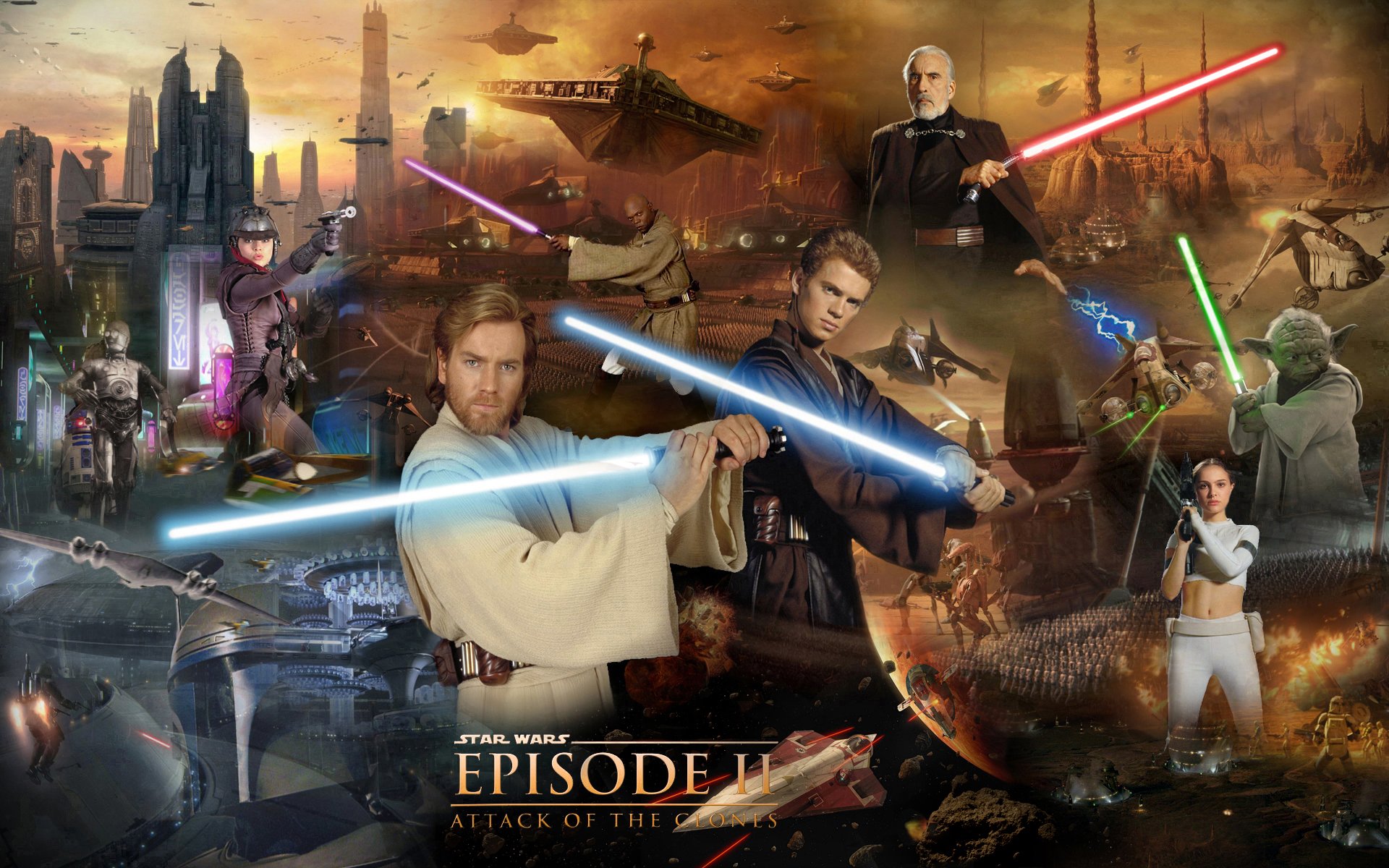 Image result for star wars attackl of the clones poster horizontal