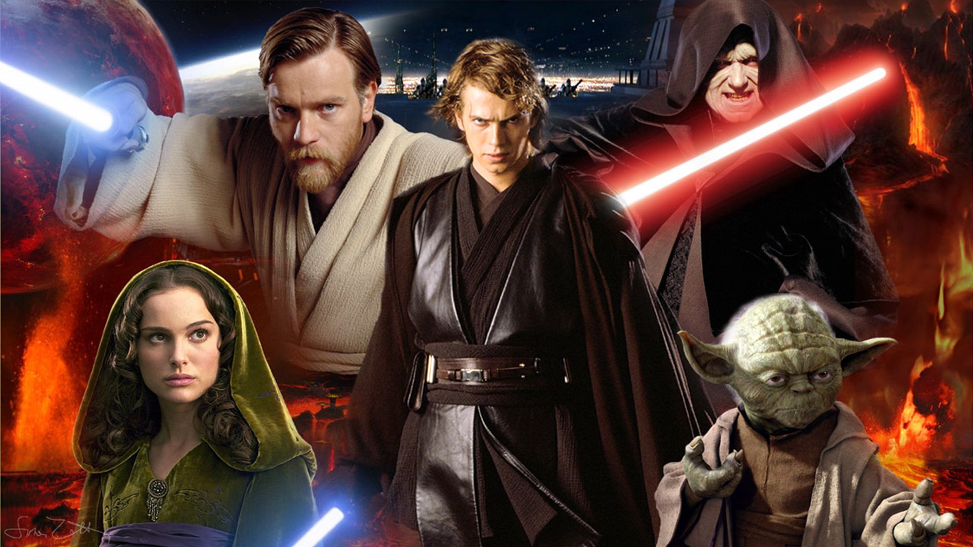 star, Wars, Revenge, Sith, Sci fi, Futuristic, Action, Movie, Film Wallpaper