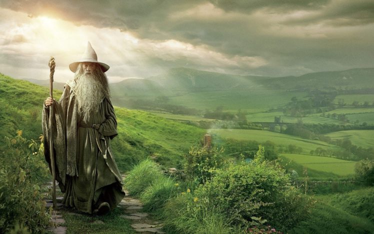 green, Nature, Movies, Gandalf, Wizards, The, Hobbit, Middle earth, Ian, Mckellen HD Wallpaper Desktop Background