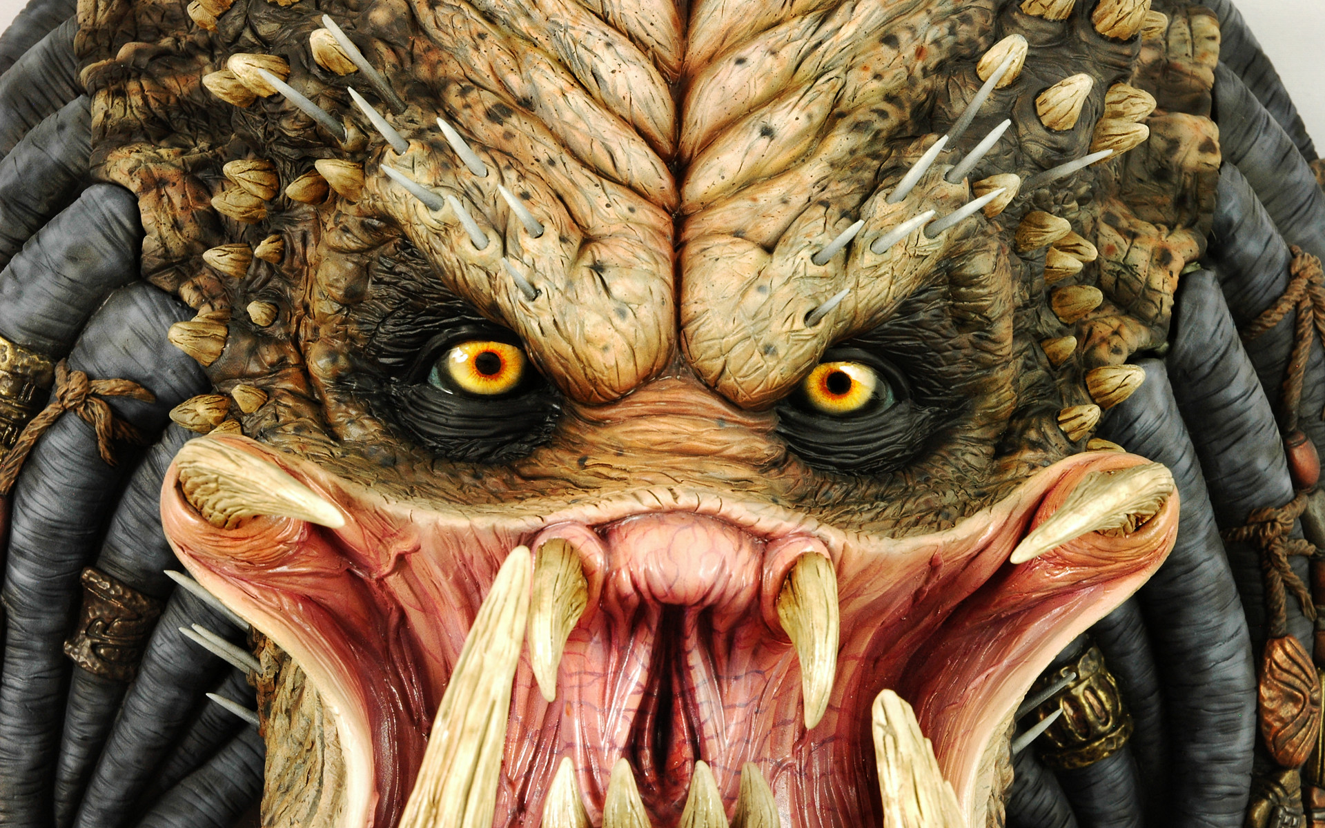 predator, Movies, Games, Aliens, Sci, Fi, Science, Fiction, Ugly, Fangs, Eyes, Face, Color, Detail, Monsters, Creatures, Enemy, Warriors, Soldiers Wallpaper