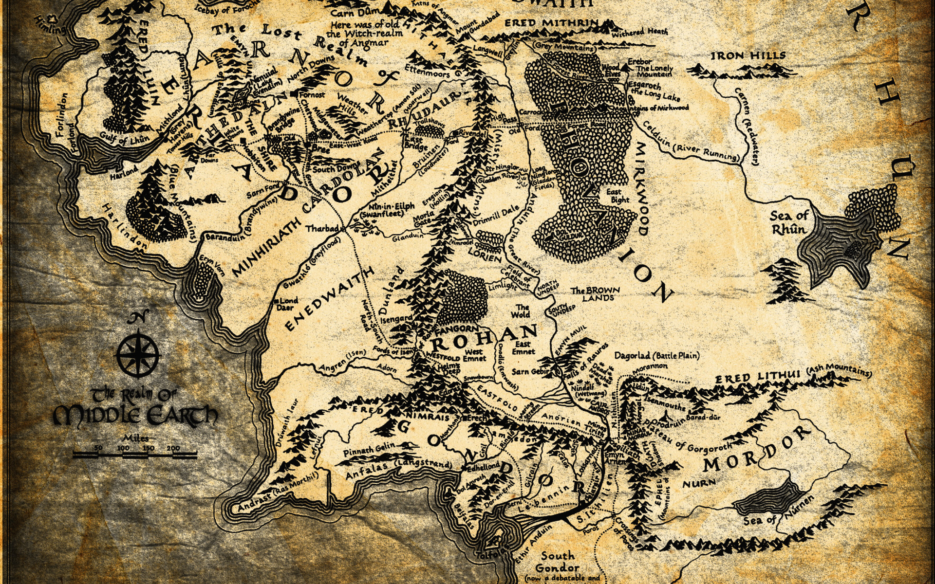the, Lord, Of, The, Rings, Fantasy, Map, Lotr Wallpaper