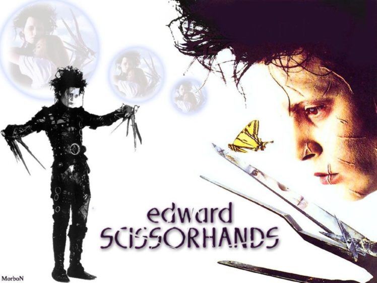 edward, Scissorhands, Drama, Fantasy, Romance, Depp, Poster HD Wallpaper Desktop Background
