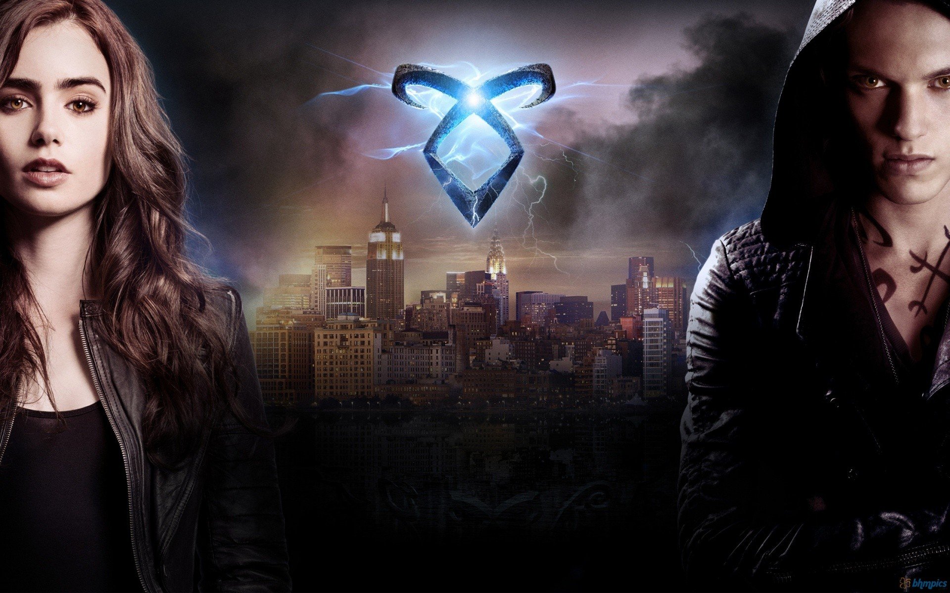 lily, Collins, Movie, Posters, The, Mortal, Instruments , City, Of, Bones, Jamie, Campbell, Bower Wallpaper