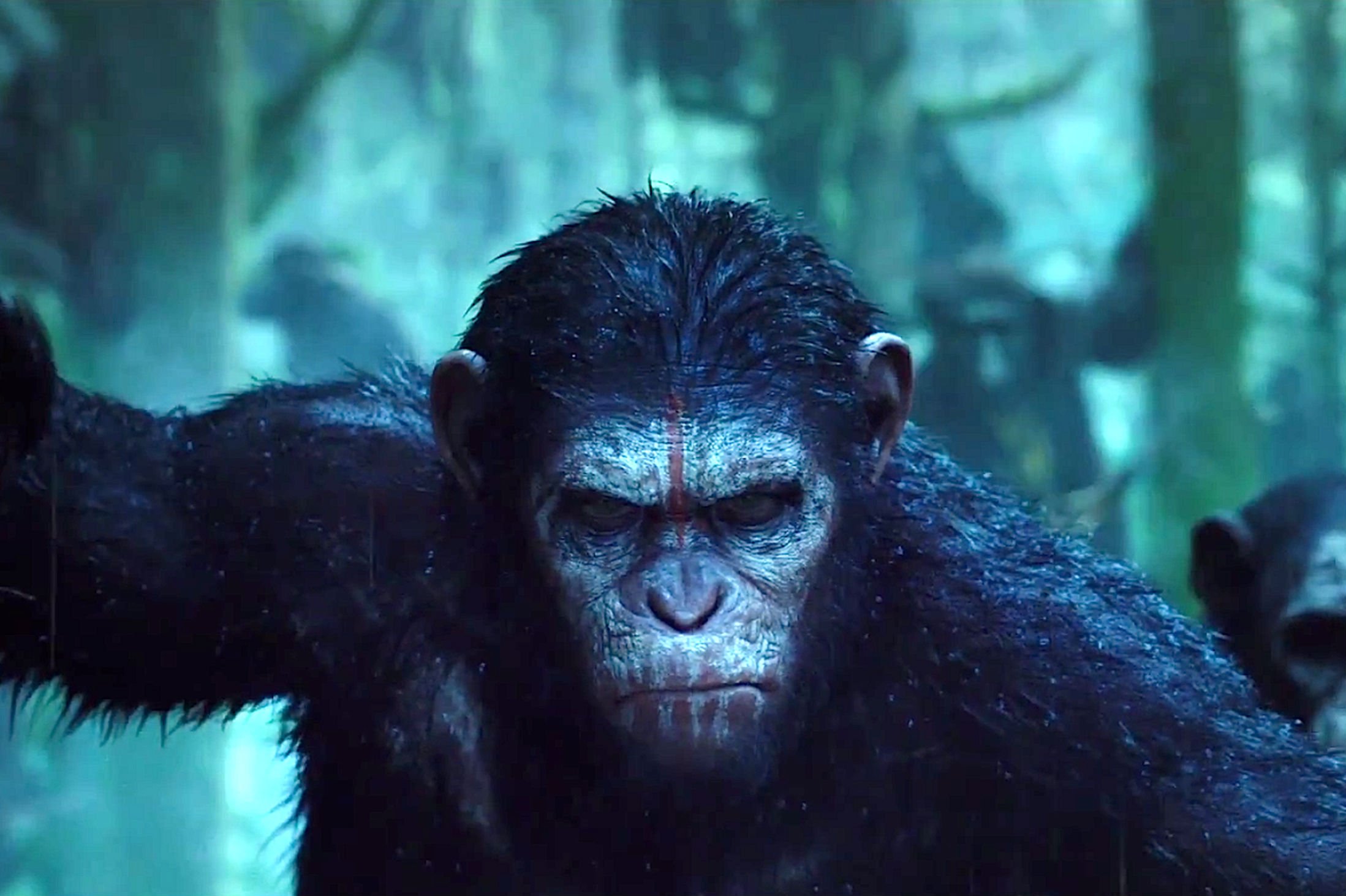 dawn of the apes, Action, Drama, Sci fi, Dawn, Planet, Apes, Monkey, Adventure Wallpaper