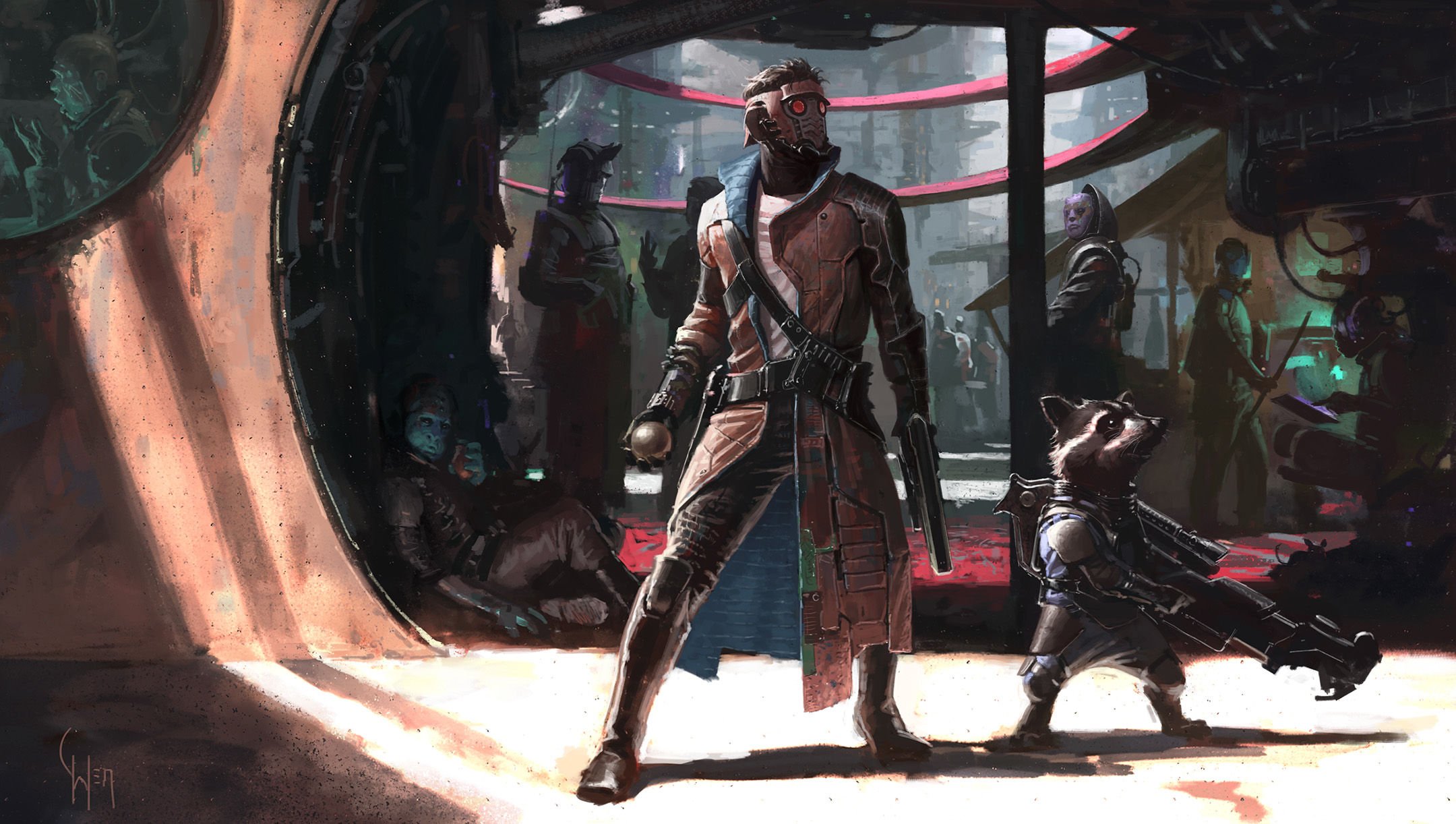 guardians, Of, The, Galaxy, Action, Adventure, Sci fi, Marvel, Futuristic Wallpaper