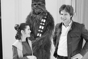 star, Wars, Han, Solo, Harrison, Ford, Chewbacca, Bw, Carrie, Fisher, Princess, Leia, Sci fi, Movies, Black, White, Classic, Wookie, People, Men, Males, Wmone, Females, Babes, Actor, Actress