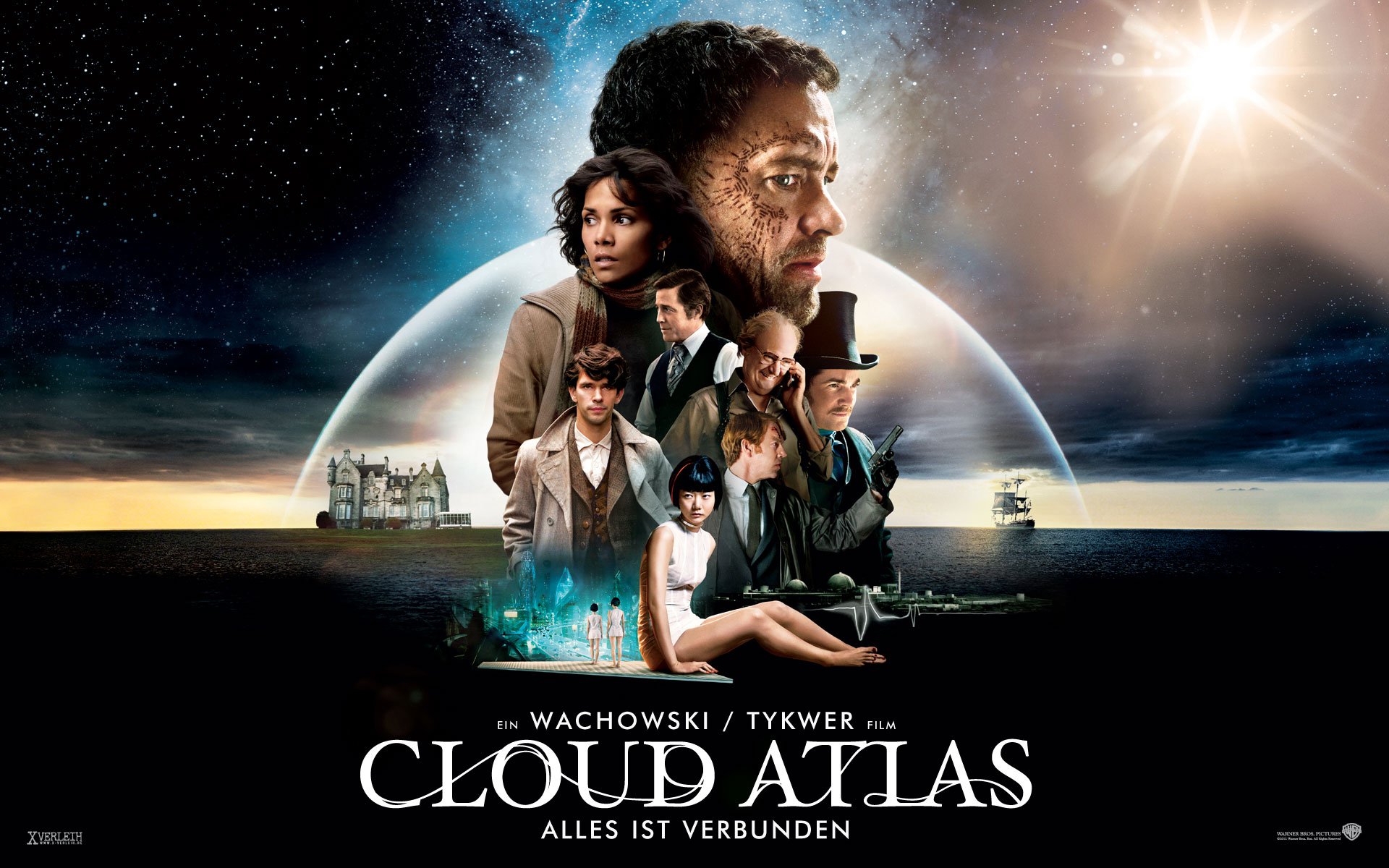 cloud, Atlas, Drama, Sci fi, Adventure, Fantasy Wallpaper
