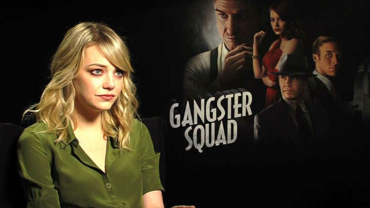 gangster, Squad, Mafia, Action, Crime, Drama, Penn, Weapon, Emma, Stone, Actress HD Wallpaper Desktop Background