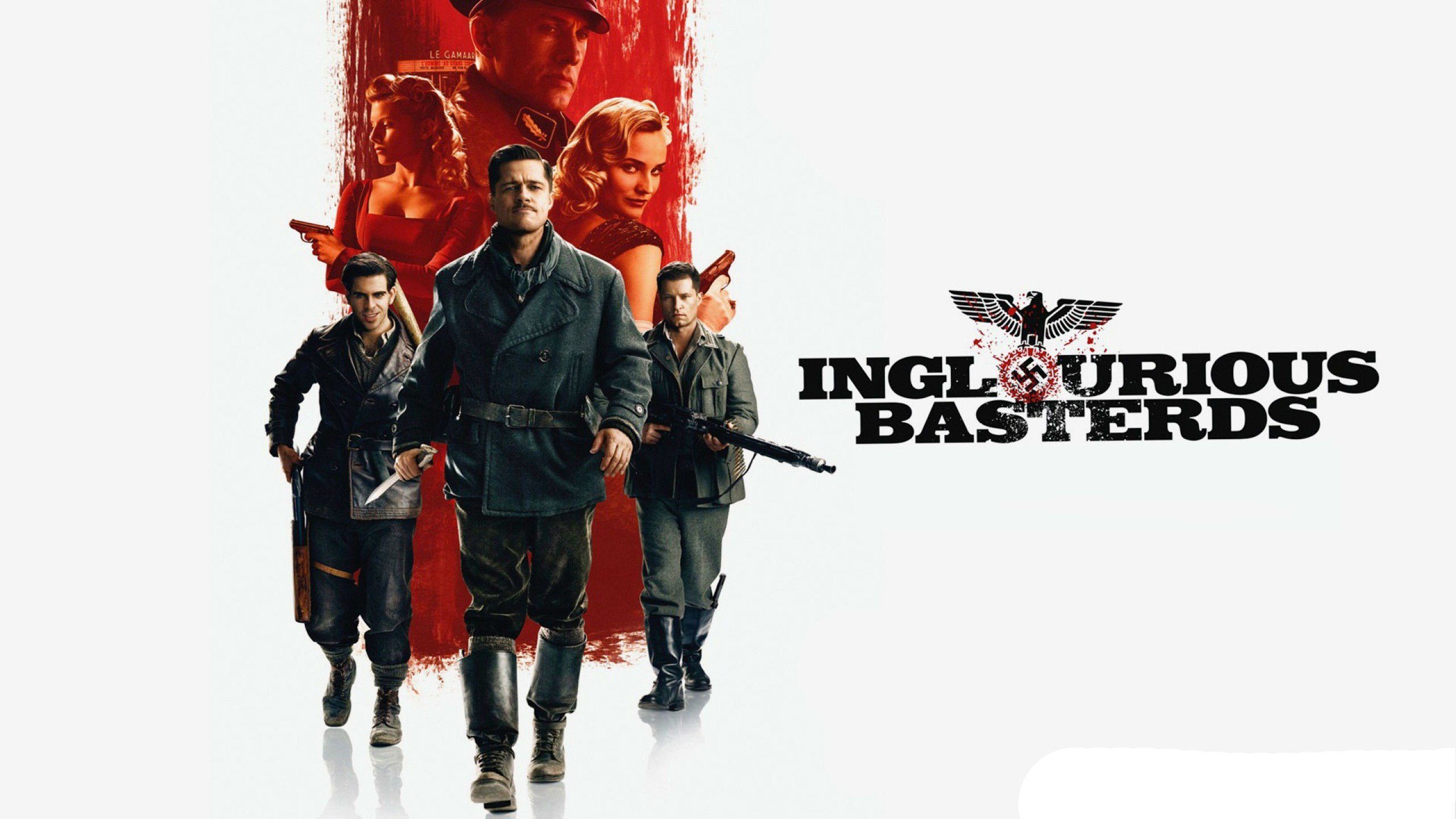inglourious, Basterds, Adventure, Drama, War, Military, Pitt, Wwll Wallpaper