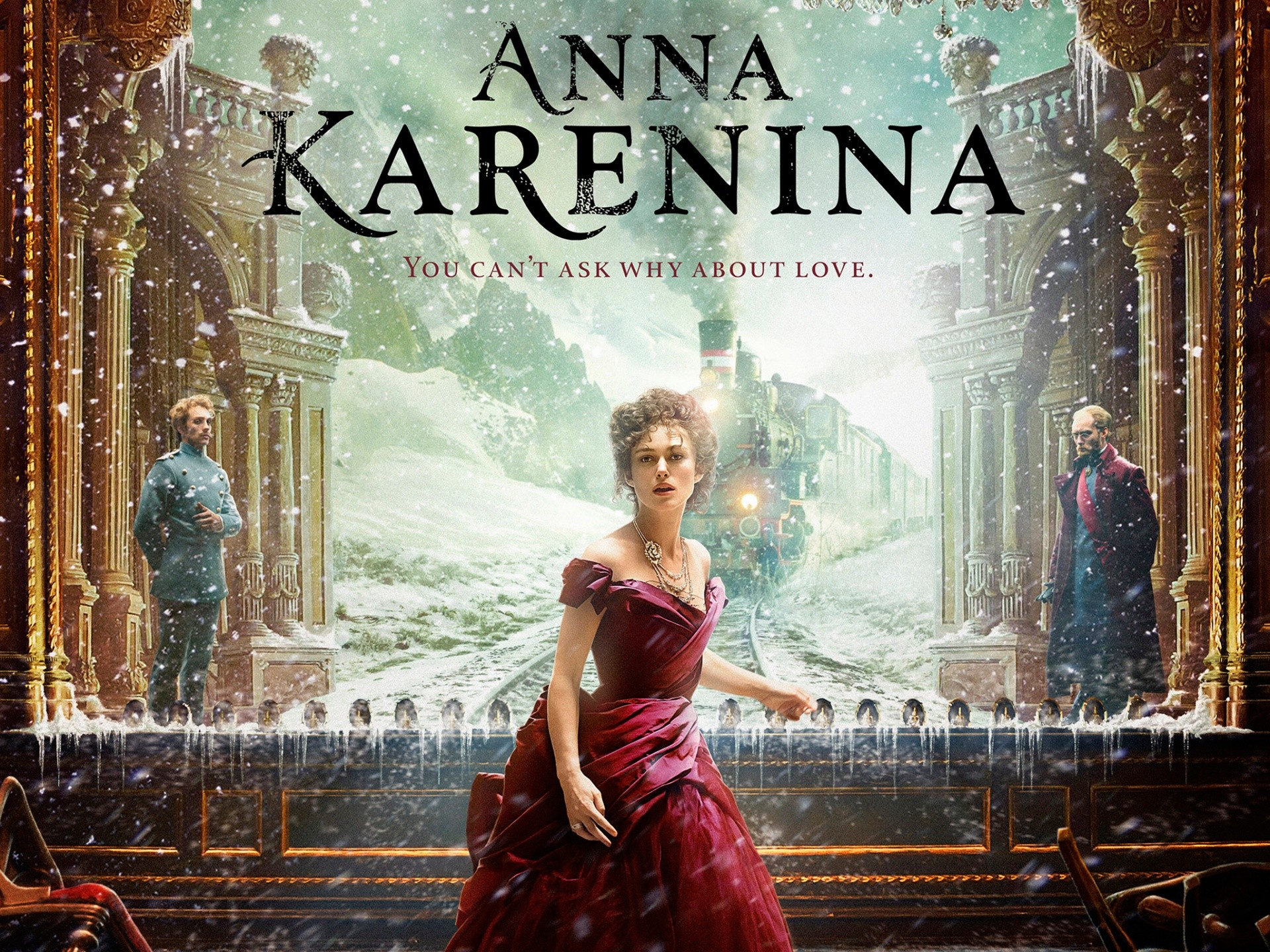 keira, Knightley, Trains, Red, Dress, Jude, Law, Movie, Posters, Stage, Palace, Classics, Russian, Romance, Anna, Karenina, Aaron, Taylor johnson Wallpaper