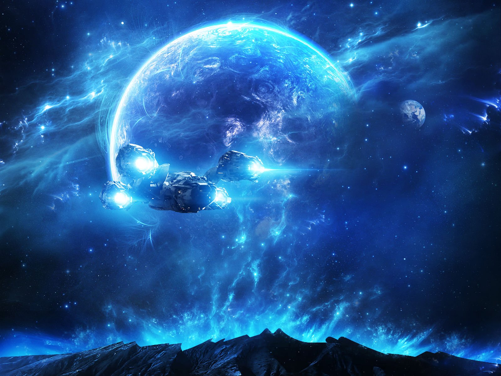 prometheus, Adventure, Mystery, Sci fi, Futuristic, Spaceship, Moon Wallpaper