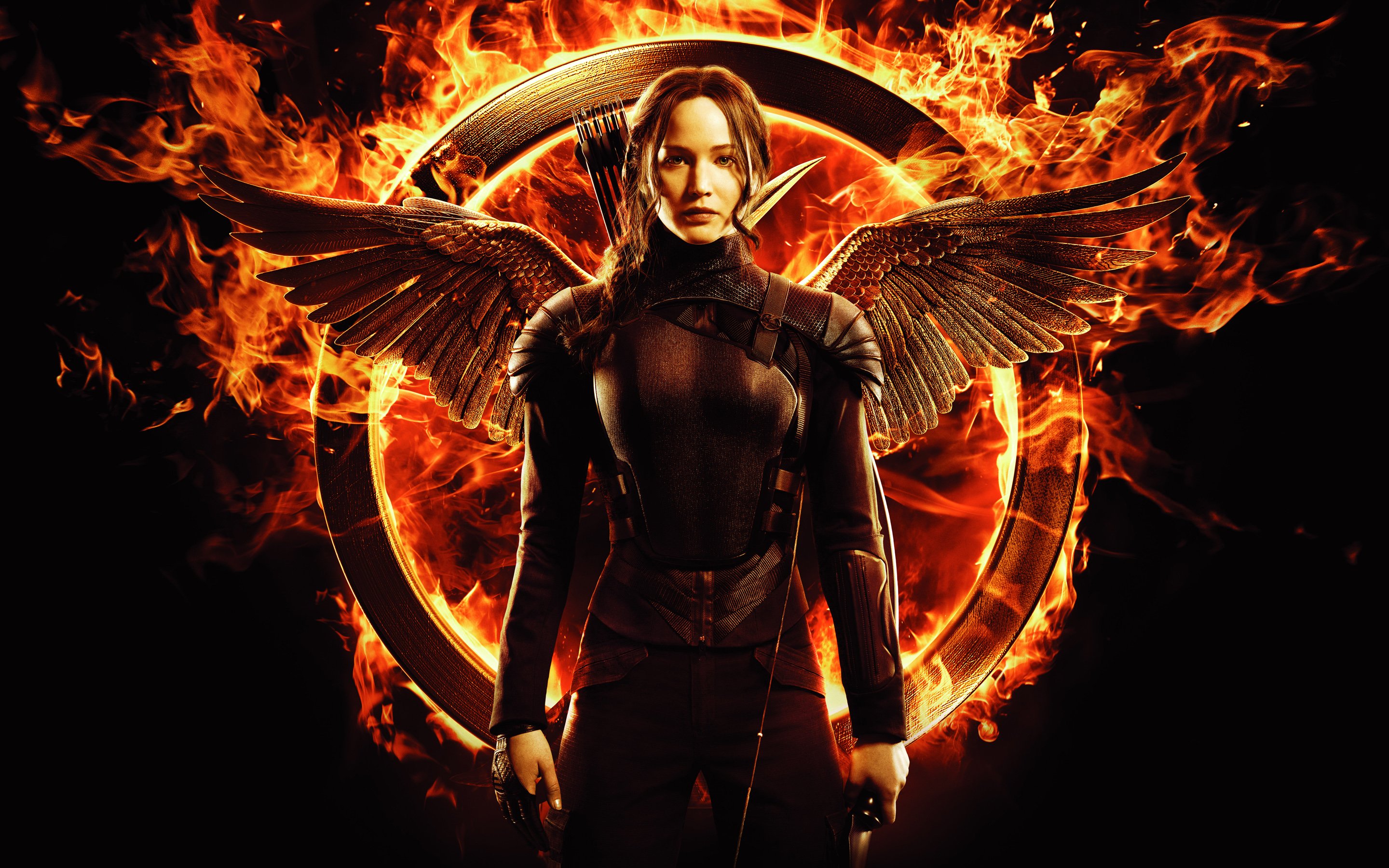 jennifer, Lawrence, In, Hunger, Games, Mockingjay, Fire, Girl, Movies Wallpaper