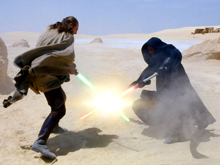 darth, Maul, Star, Wars, Sci fi, Lightsaber, Jedi, Battle, Warriors, Movies HD Wallpaper Desktop Background