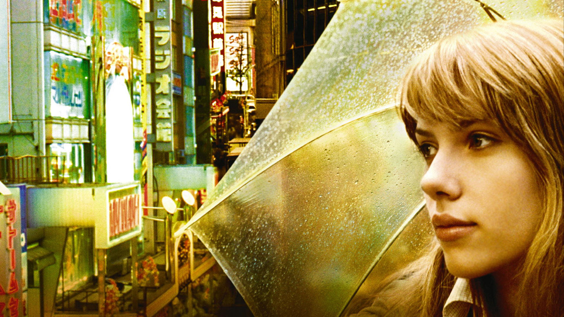 women, Japan, Scarlett, Johansson, Actress, Lost, In, Translation, Umbrellas Wallpaper