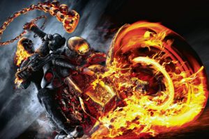 movies, Ghost, Rider, Motorcycle, Fire