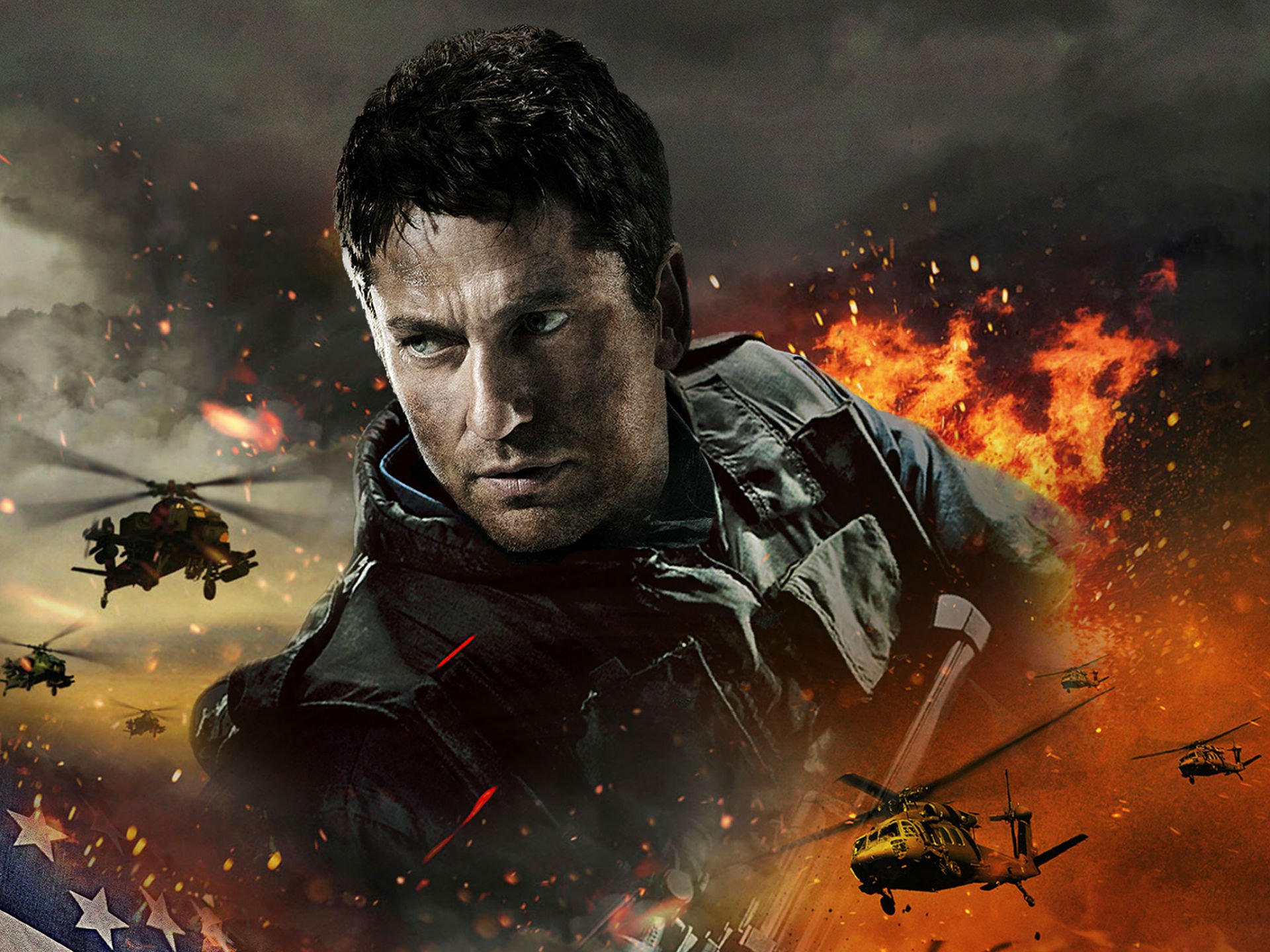 olympus, Has, Fallen, Crime, Action, Thriller, Police, 1ohf, Fire, Flames Wallpaper