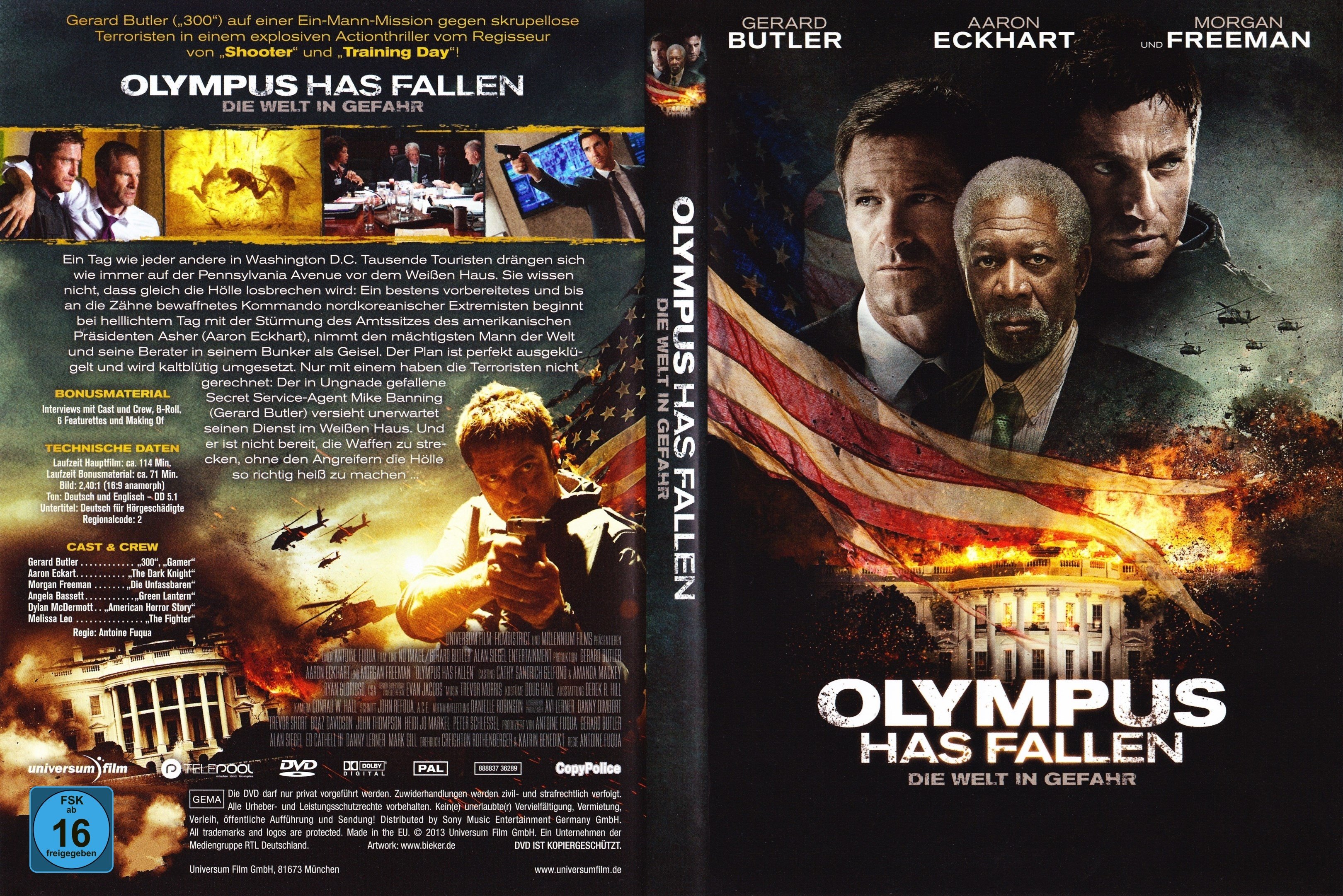 olympus, Has, Fallen, Crime, Action, Thriller, Police, 1ohf, Poster, Fire, Flames Wallpaper