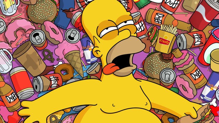 beers, Cartoons, Food, Ice, Cream, Homer, Simpson, Donuts, The, Simpsons, Krusty, The, Clown, Cigarettes, Red, Bull, Duff, Beer HD Wallpaper Desktop Background