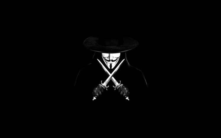 anonymous, Movies, Masks, Guy, Fawkes, V, For, Vendetta, Swords, Black, Background, Liberty HD Wallpaper Desktop Background