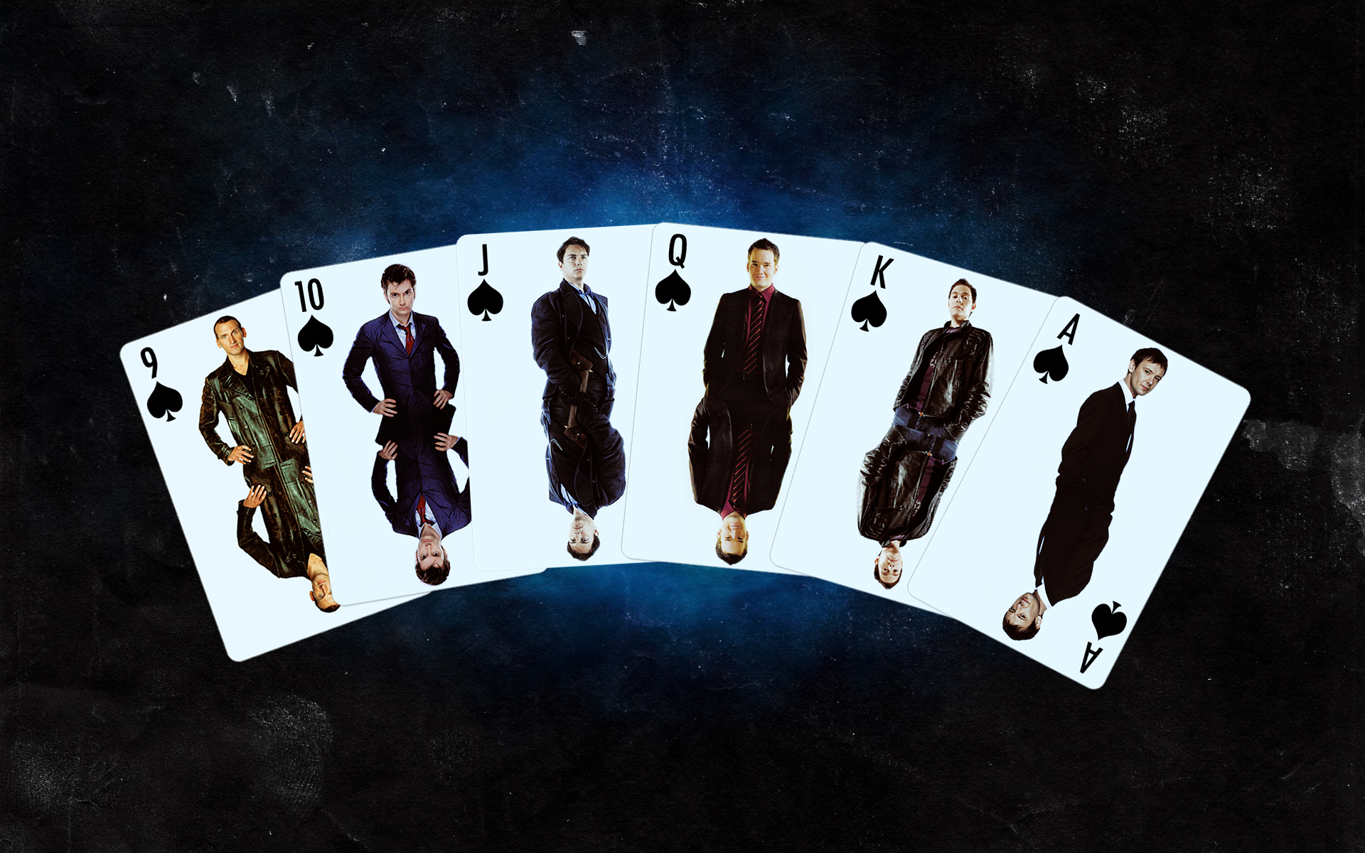 cards, David, Tennant, Torchwood, The, Master, Doctor, Who, John, Simm, Christopher, Eccleston, Tenth, Doctor, Jack, Harkness, Ninth, Doctor Wallpaper